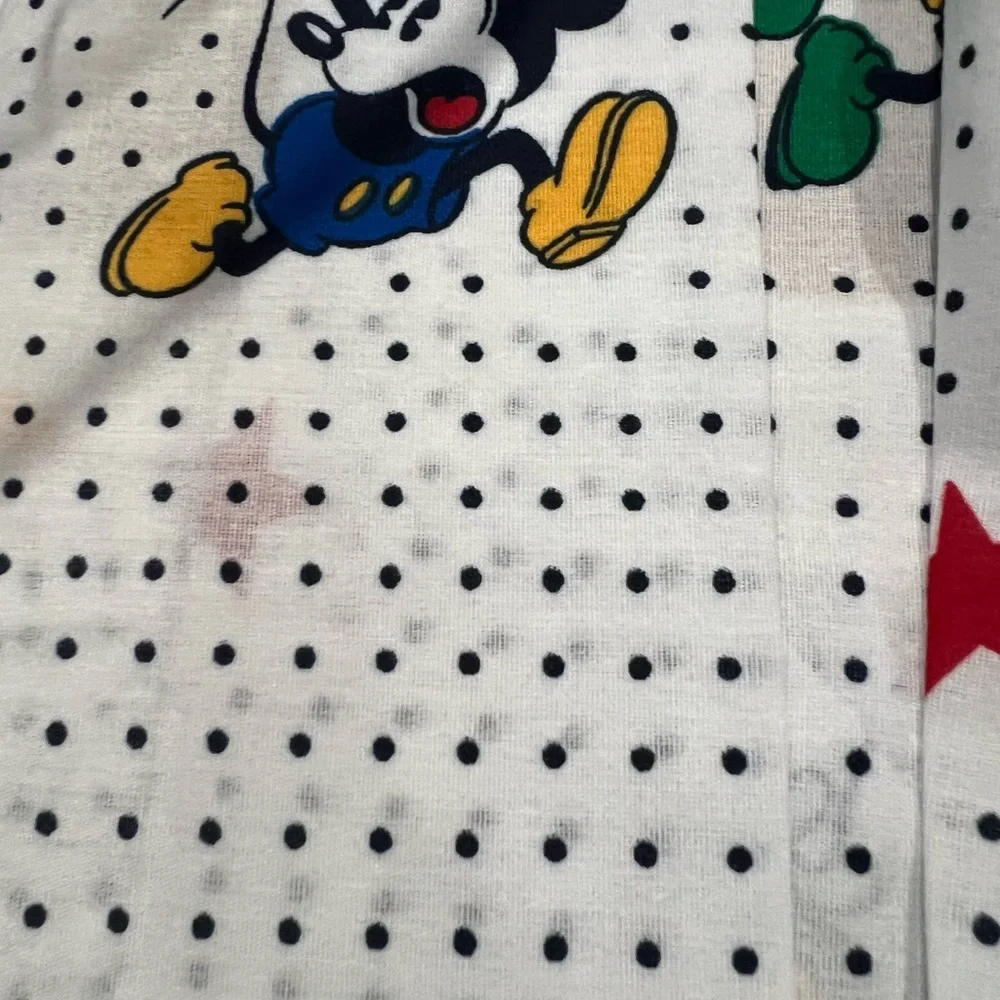 NOS Mickey & Co Tailored Twin Comic Mickey Bed Skirt